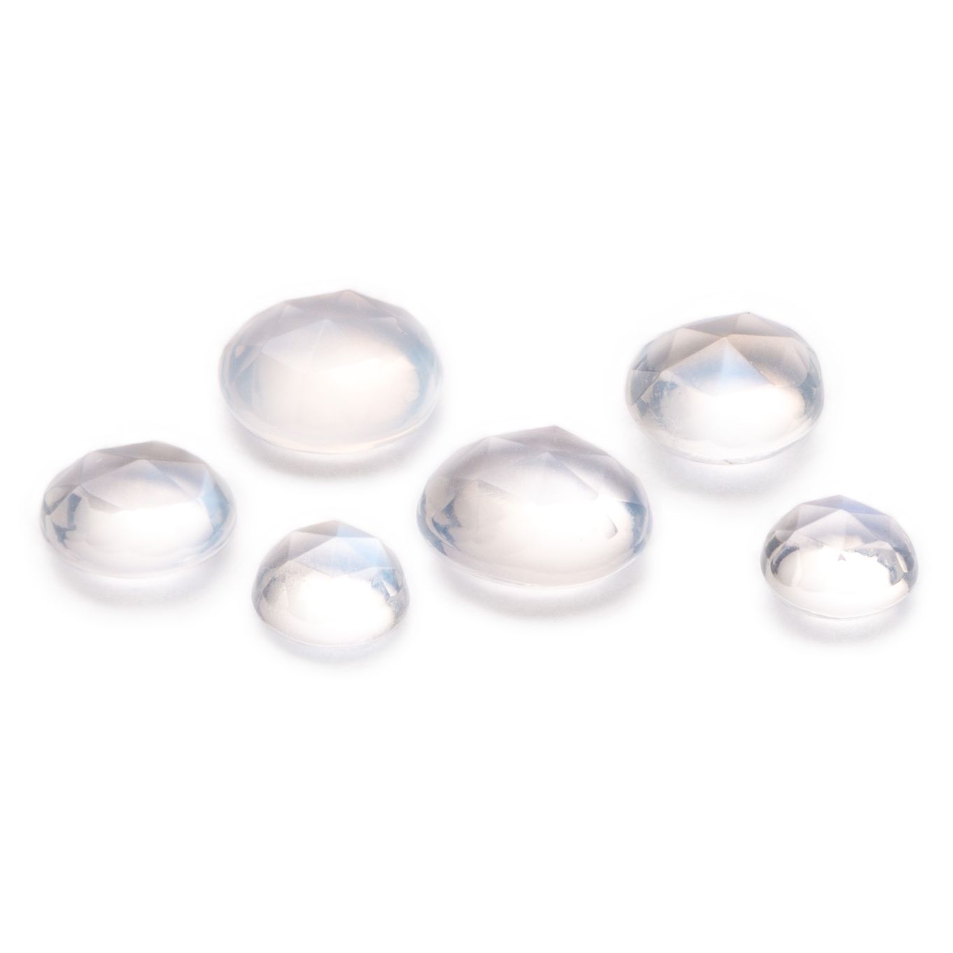 Blue Moonstone Rose Cut Cabochons