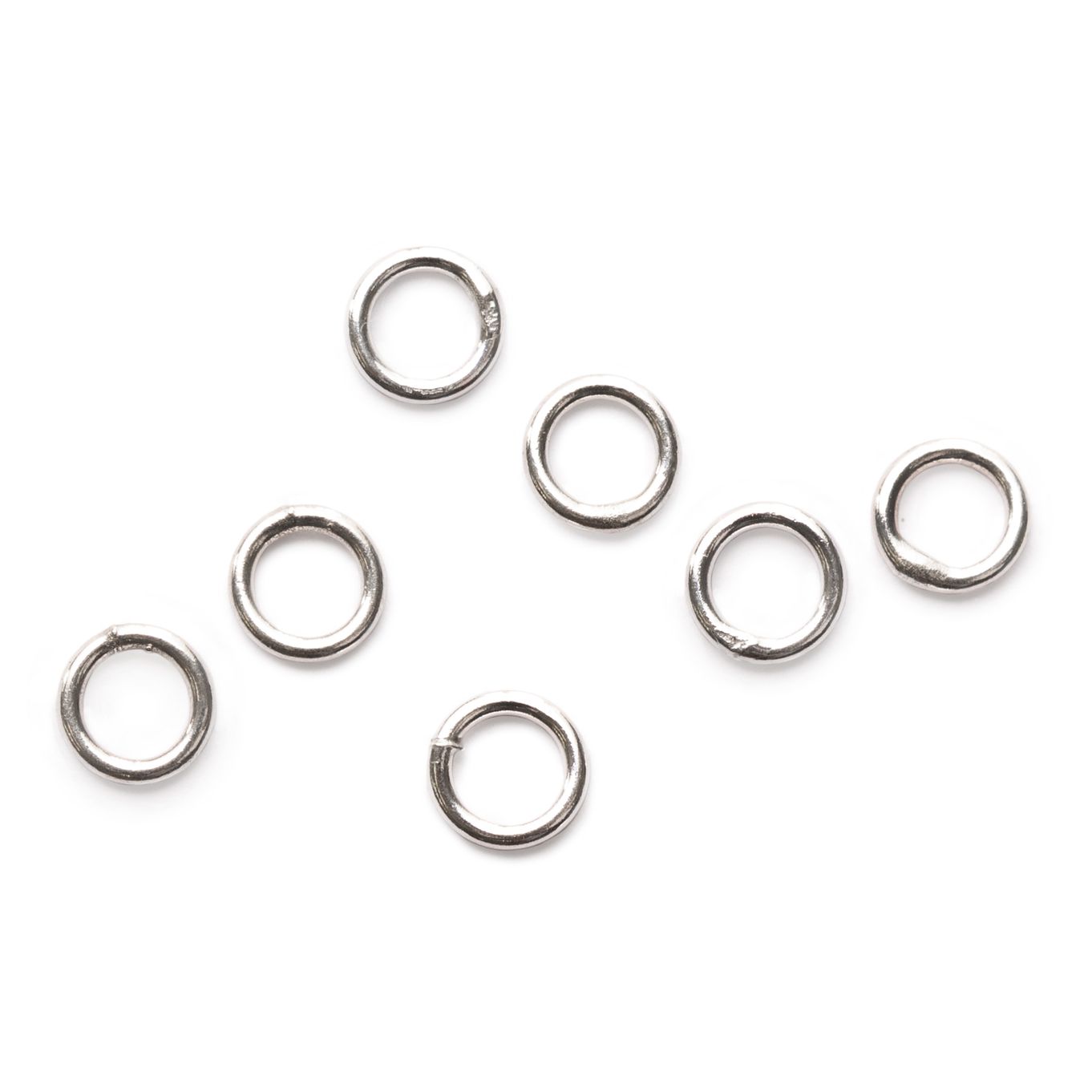 Jump & Split Rings 6mm OD 3mm ID Soldered Sterling Silver Jump Ring