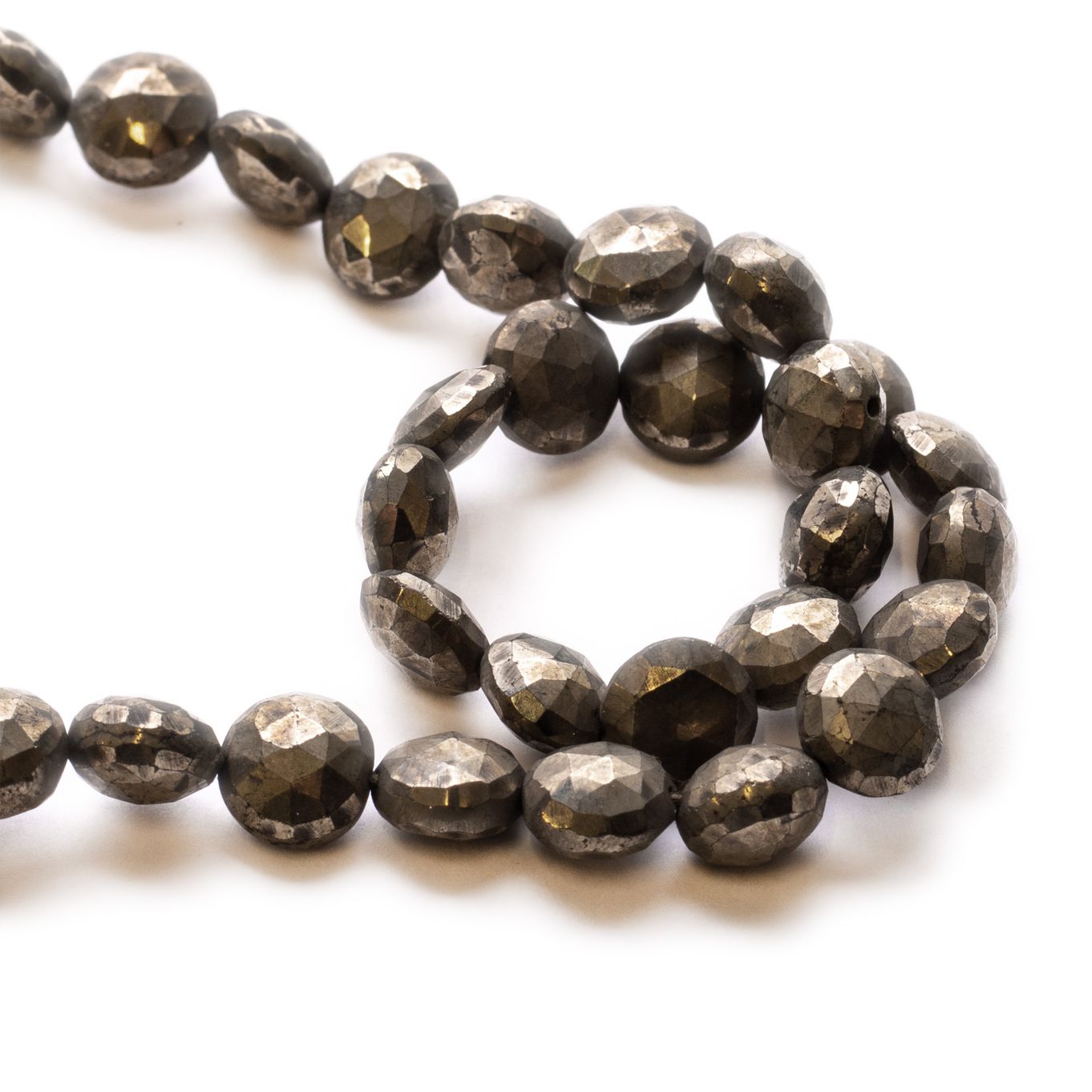 Pyrite beads shop