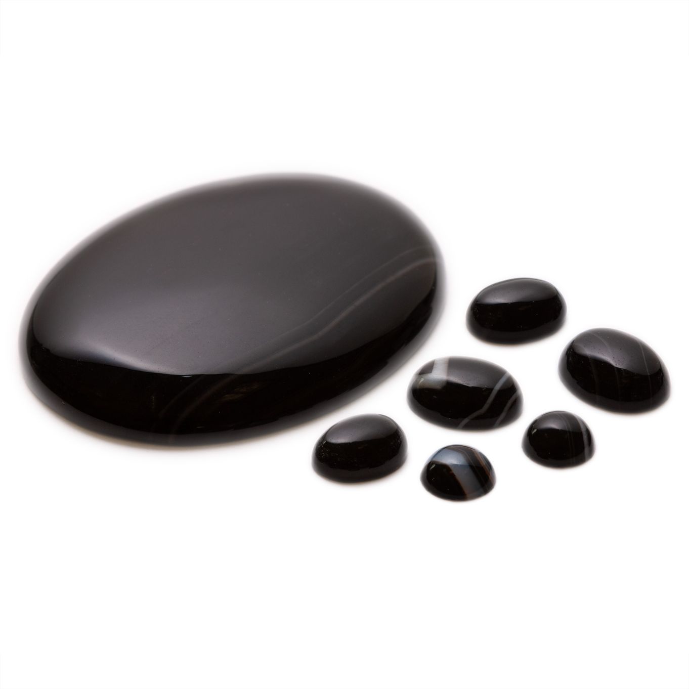 Black Banded Agate Cabochons