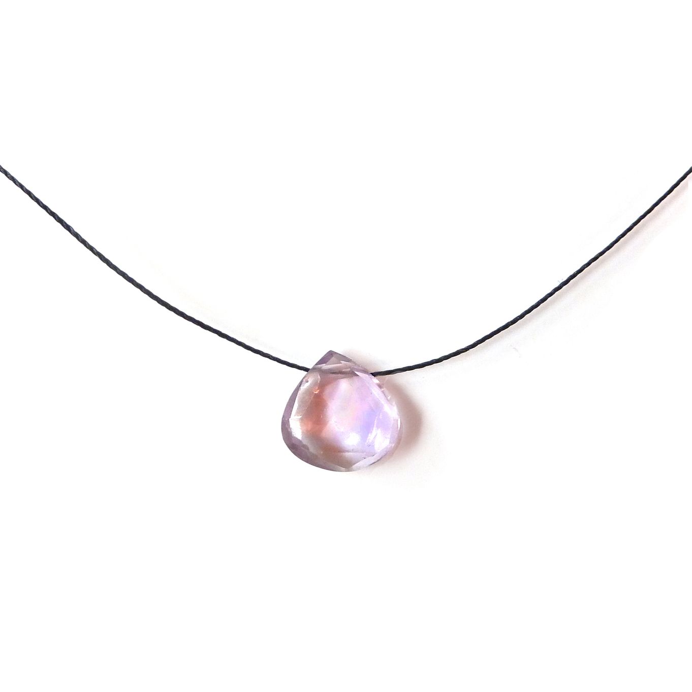 Pink Amethyst Briolette Necklace