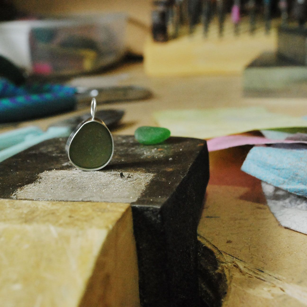 How To Make A Sea Glass Necklace With Backless Bezel Setting