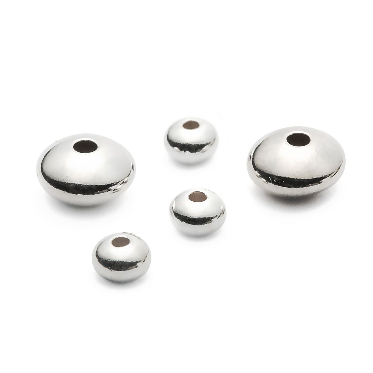 4mm Silver Round Cast Metal Spacer Beads 25pc by hildie & jo