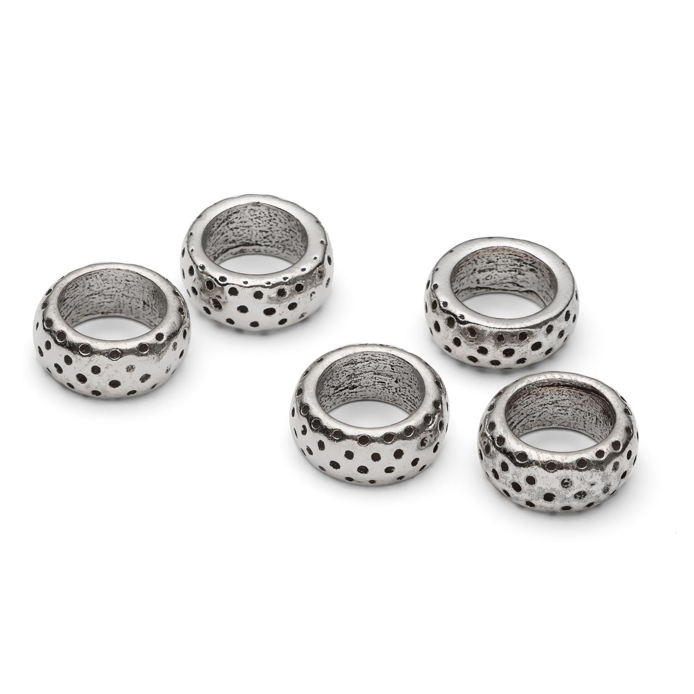 Sterling Silver Spotty Charm Beads