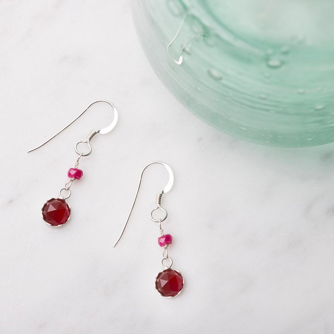 Carnelian & 'Ruby' Earrings