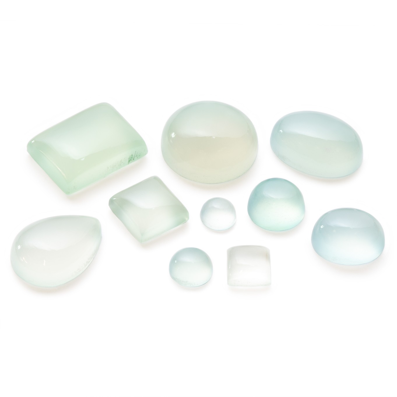 Aqua Blue Chalcedony Cabochons