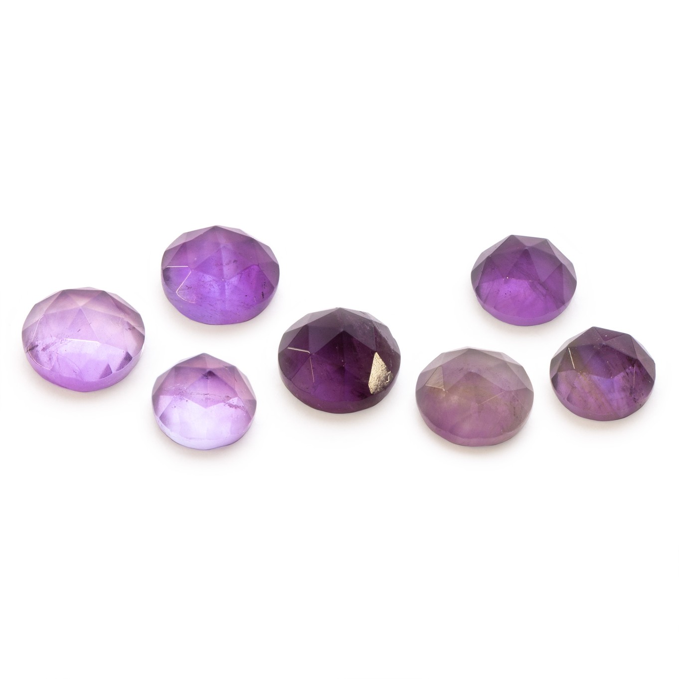 Amethyst Rose Cut Cabochons