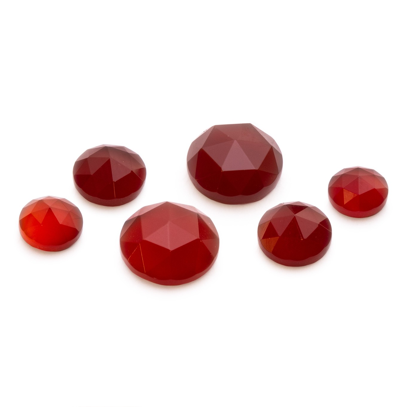 Carnelian Rose Cut Cabochons