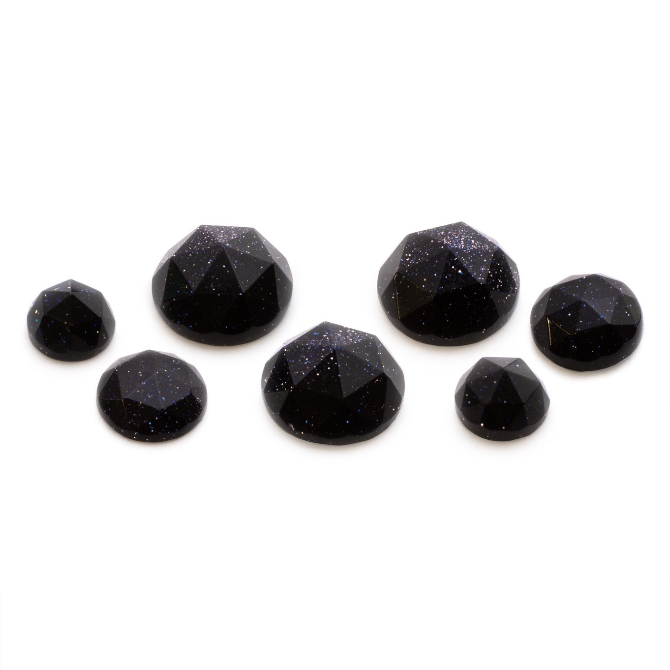 Blue Goldstone Rose Cut Cabochons