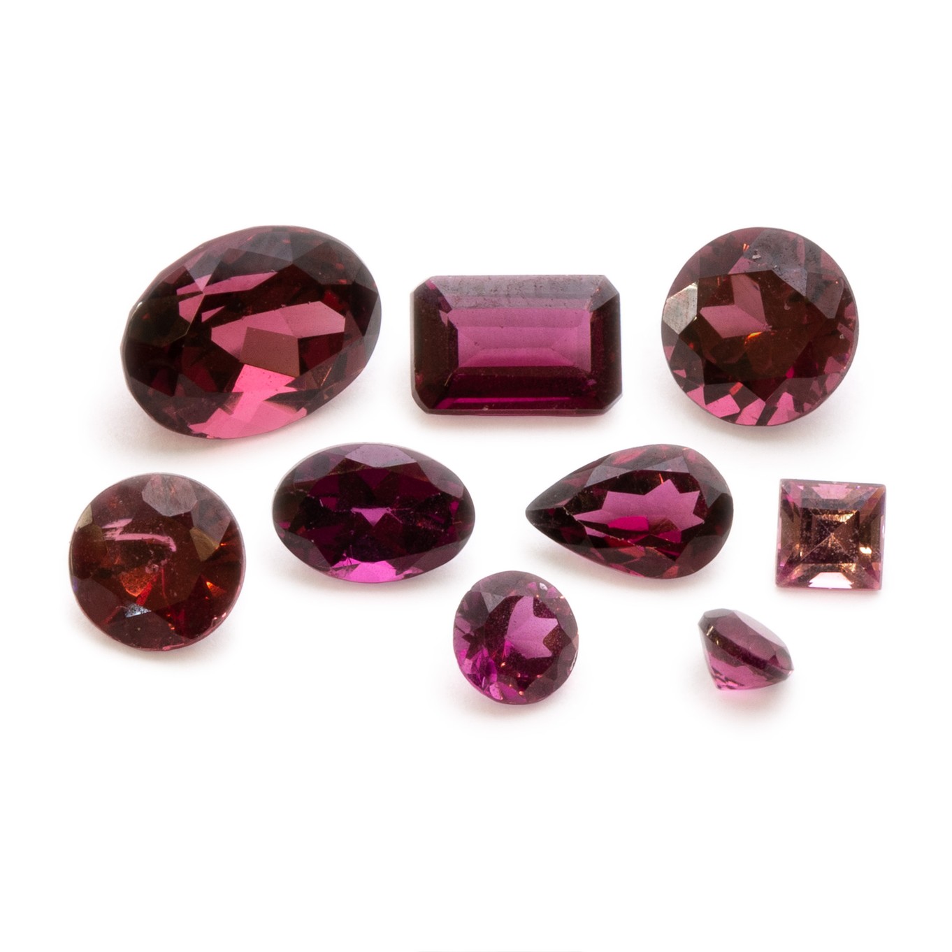 Rhodolite Garnet Faceted Stones