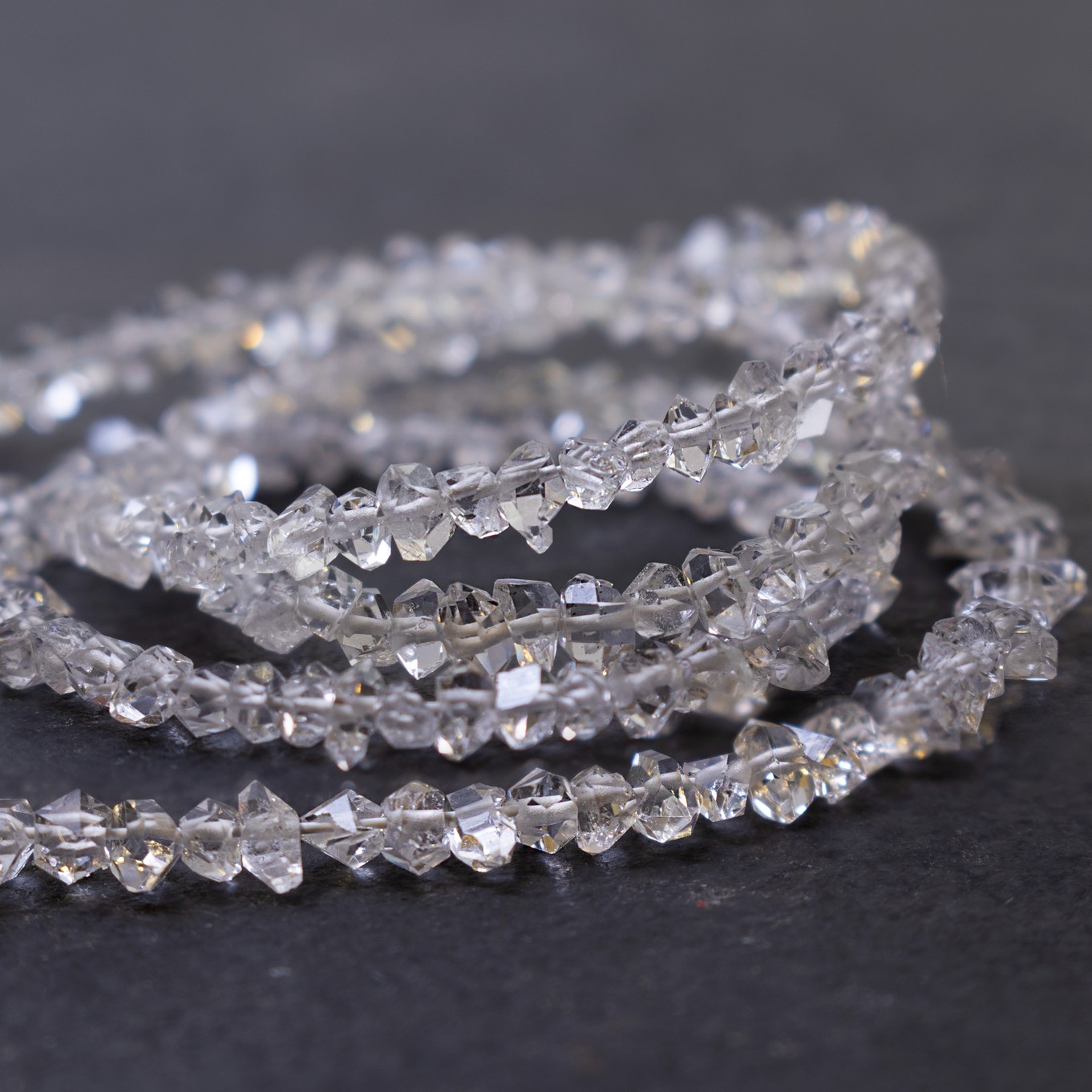 Herkimer 'Diamond' Quartz Beads - Approx From 2.5mm