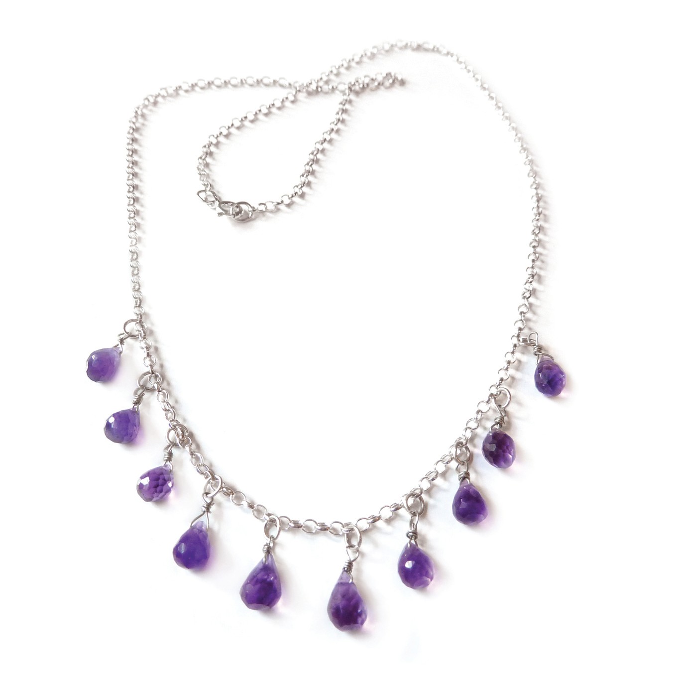 Amethyst Teardrop Necklace