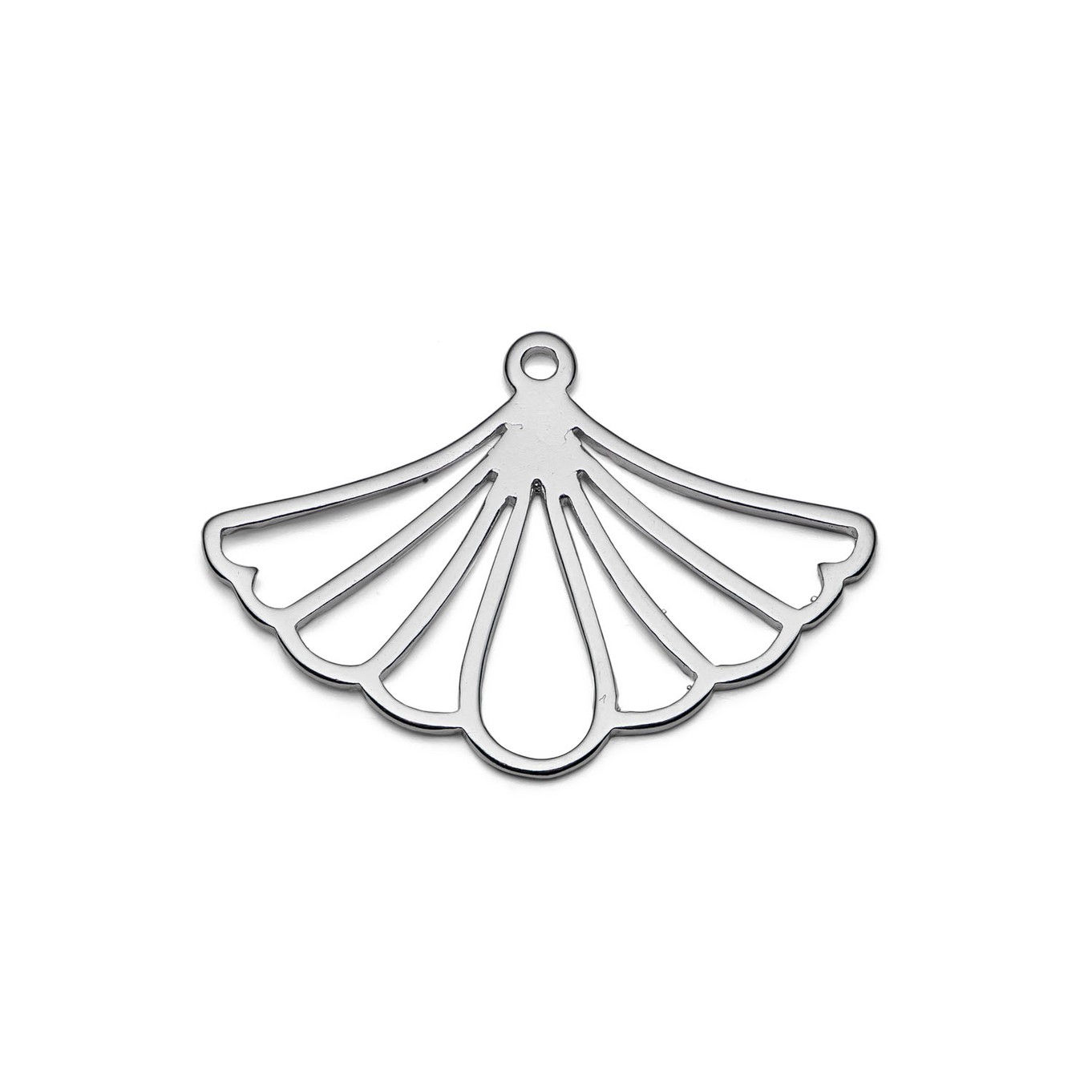 Sterling Silver Ginkgo Leaf Charm