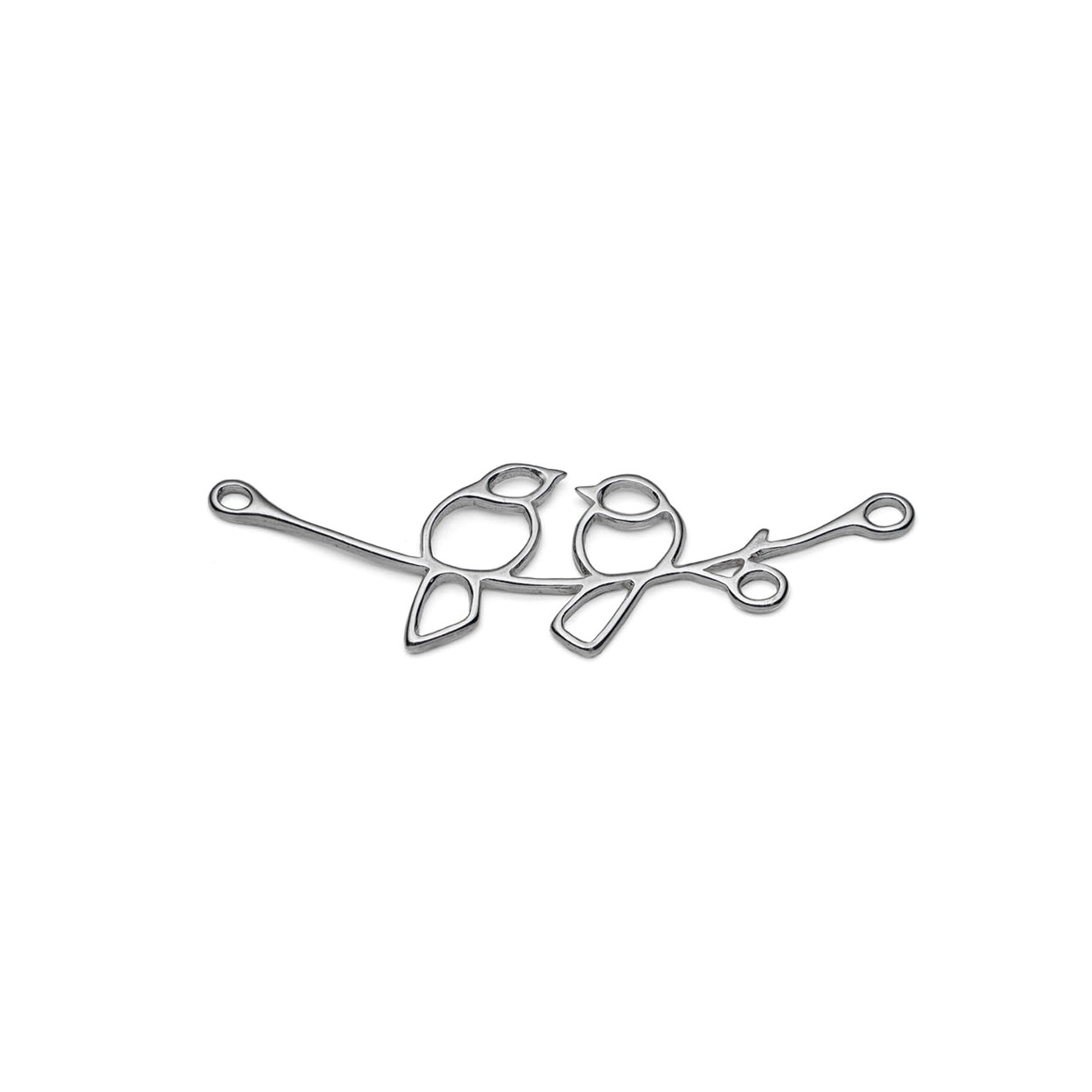 Sterling Silver Lovebird Branch Connector Link