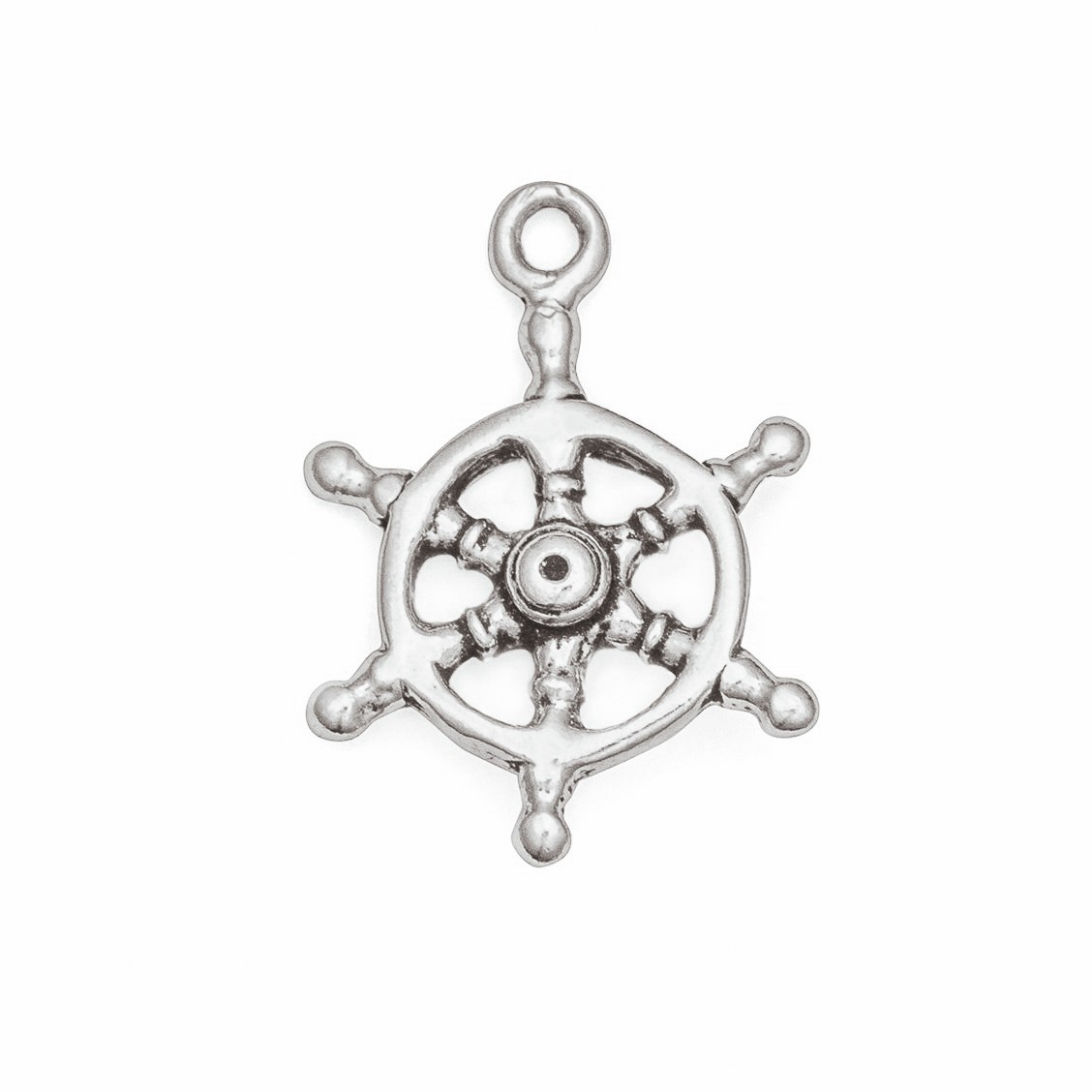 Sterling Silver Nautical Ships Wheel Charm