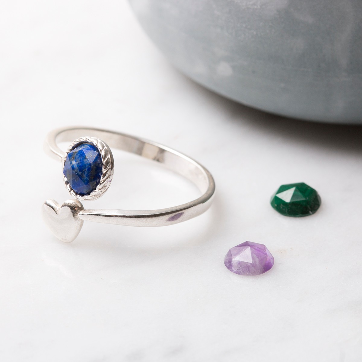 Lapis & Heart Ring