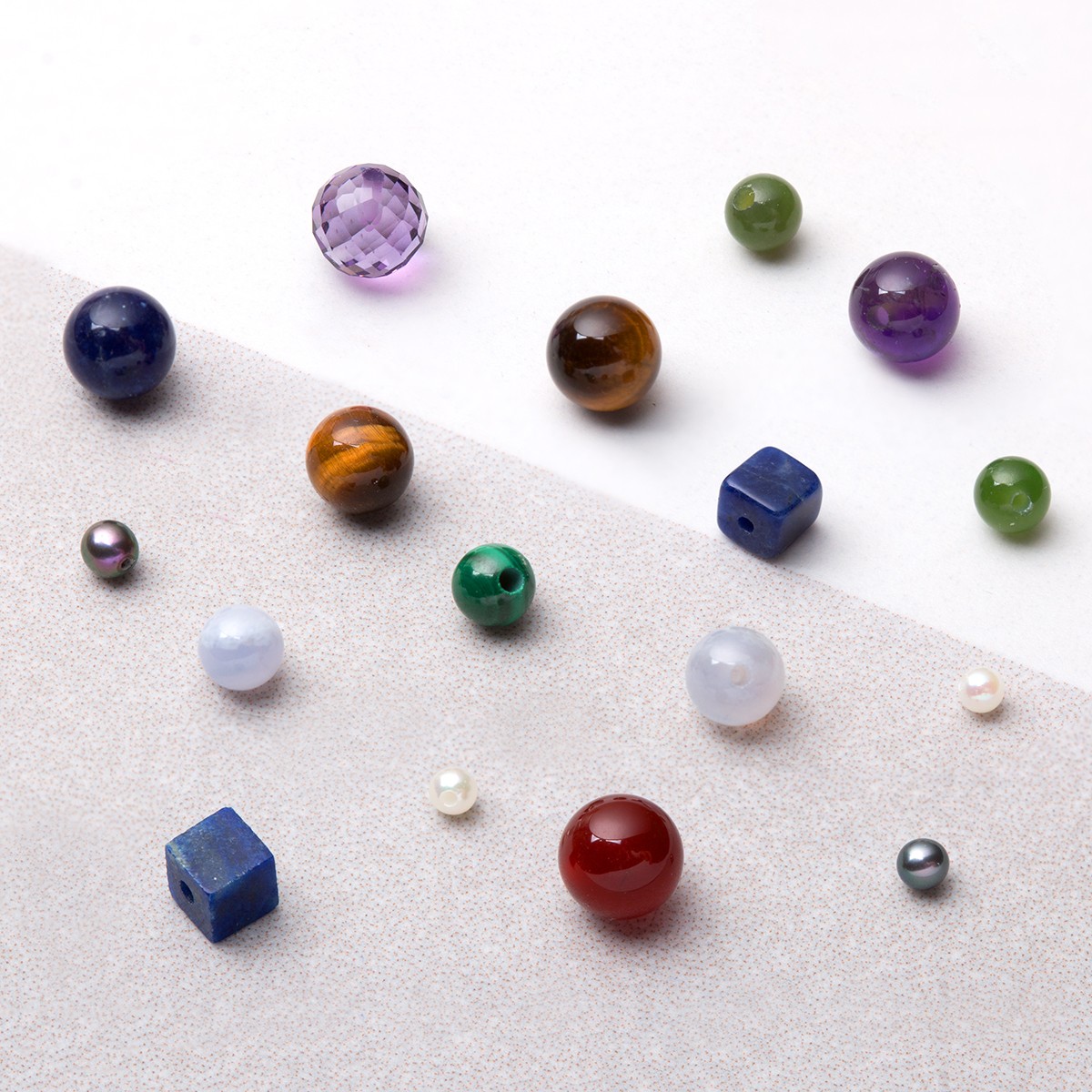 Half Drilled Gemstone Beads