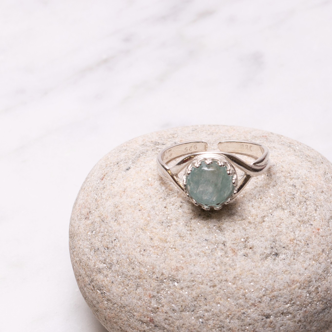 Aquamarine, March Birthstone Ring