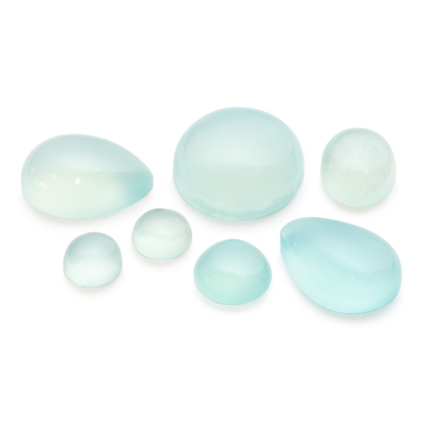 Turquoise Blue Chalcedony Cabochons