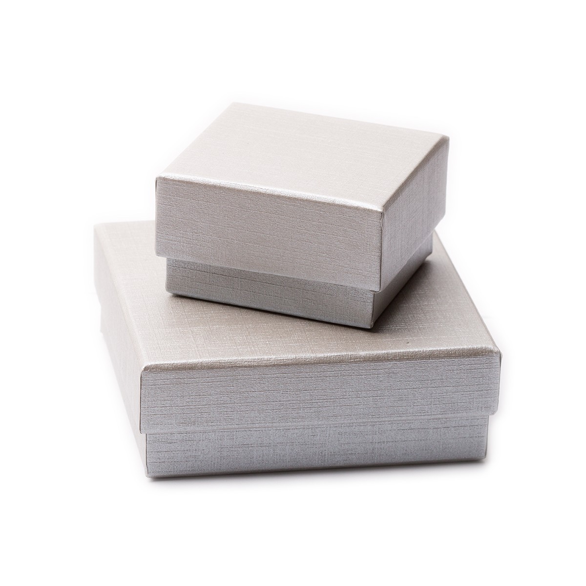 Silver Linen Cardboard Presentation Boxes - Various sizes