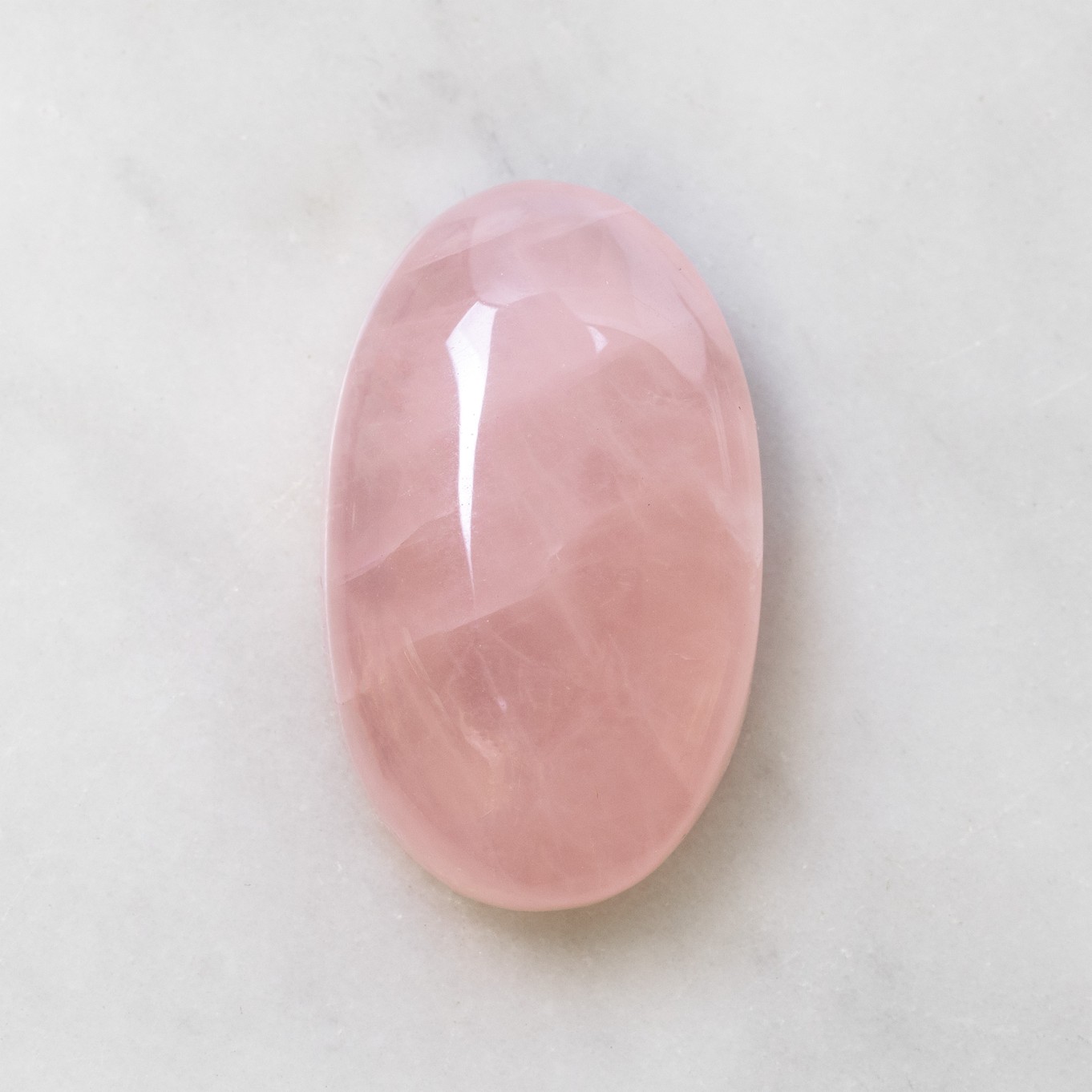 Rose Quartz Freeform Cabochon, Approx 28.5x17mm