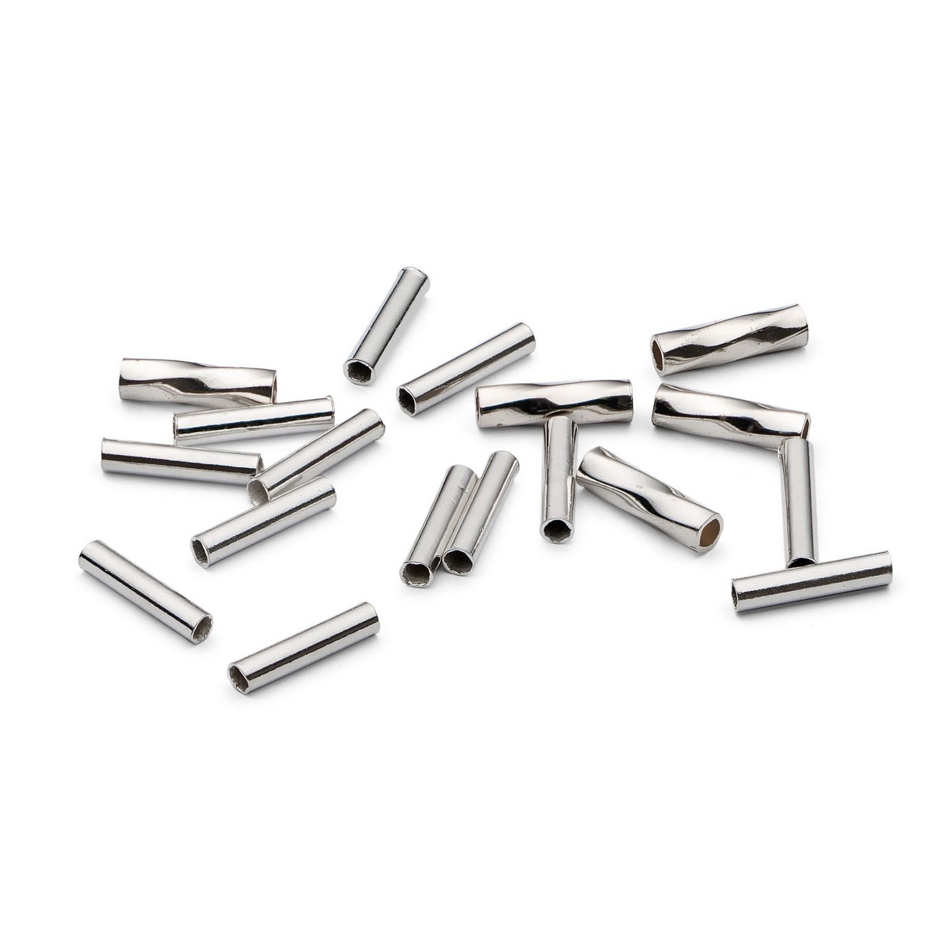 Sterling Silver 'Liquid' Beads, 1x4mm (Pack of 10)