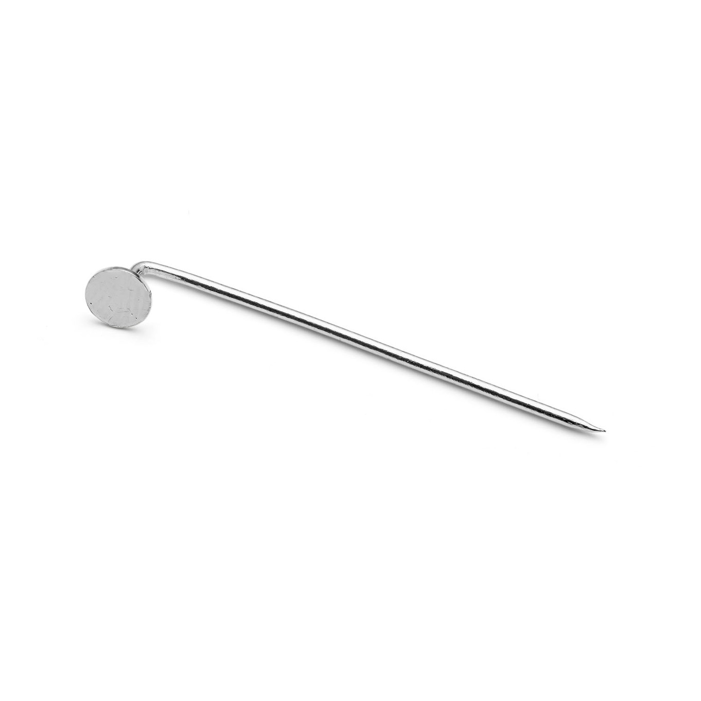 Silver Plated Stick Pins with 5mm Flat Pad (Pack of 10)