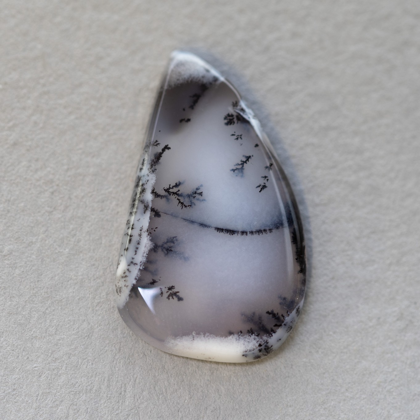 Dendrite Opal Freeform Cabochon, Approx 18.5x31mm