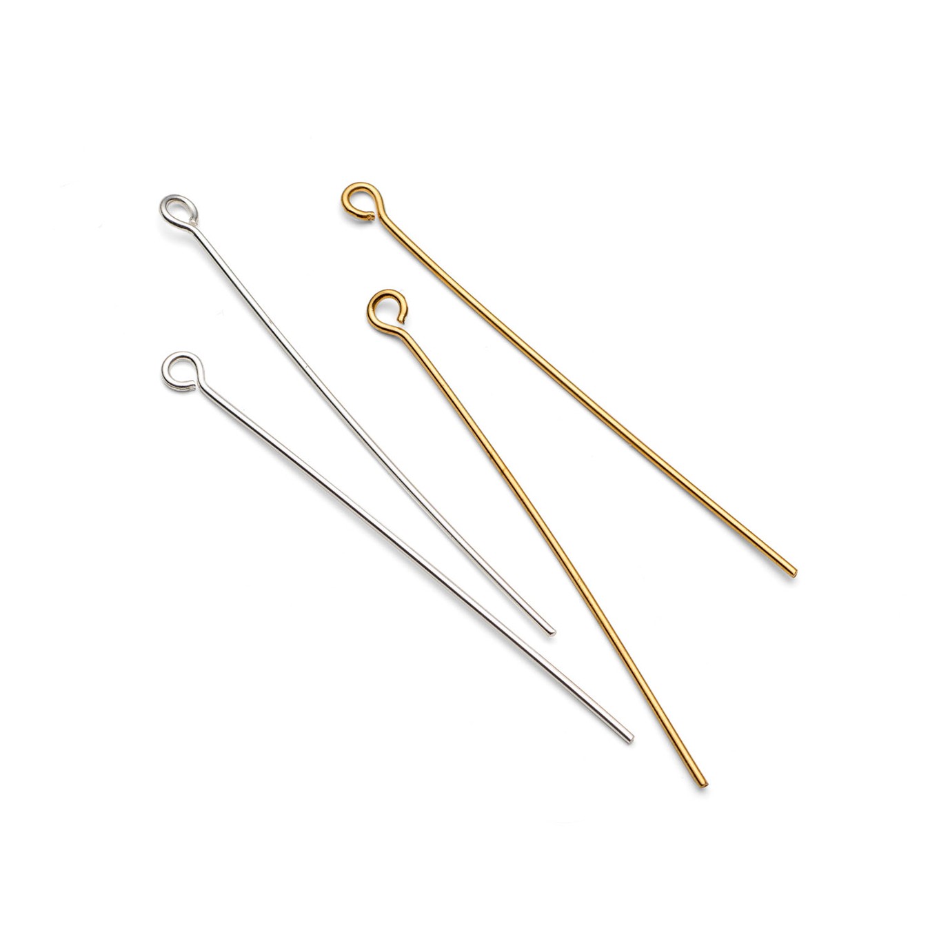 Plated 38mm Eye Pins (Pack of 50)