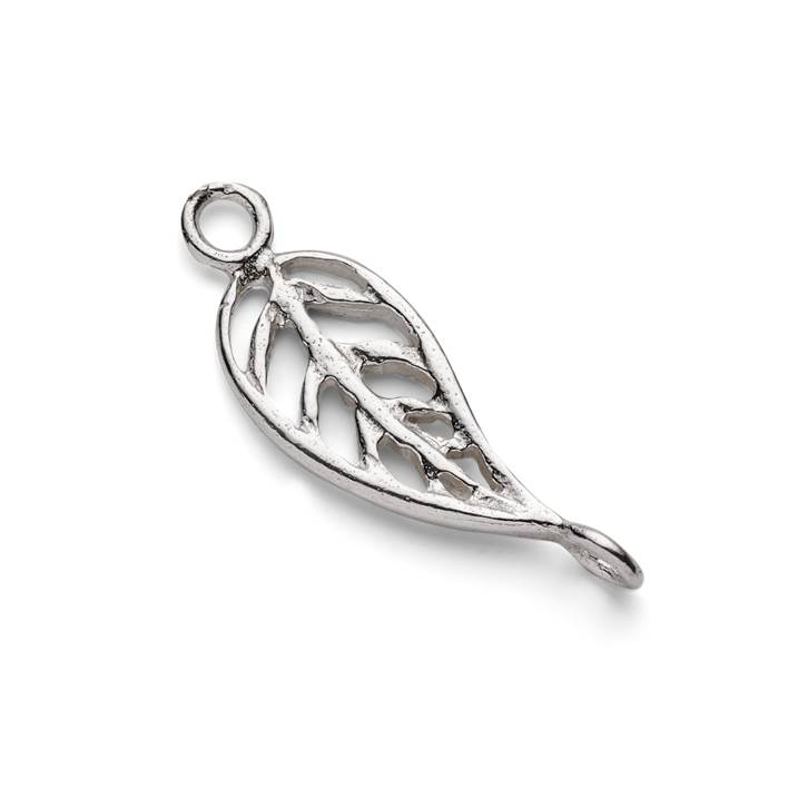 Sterling Silver Leaf Connector Link