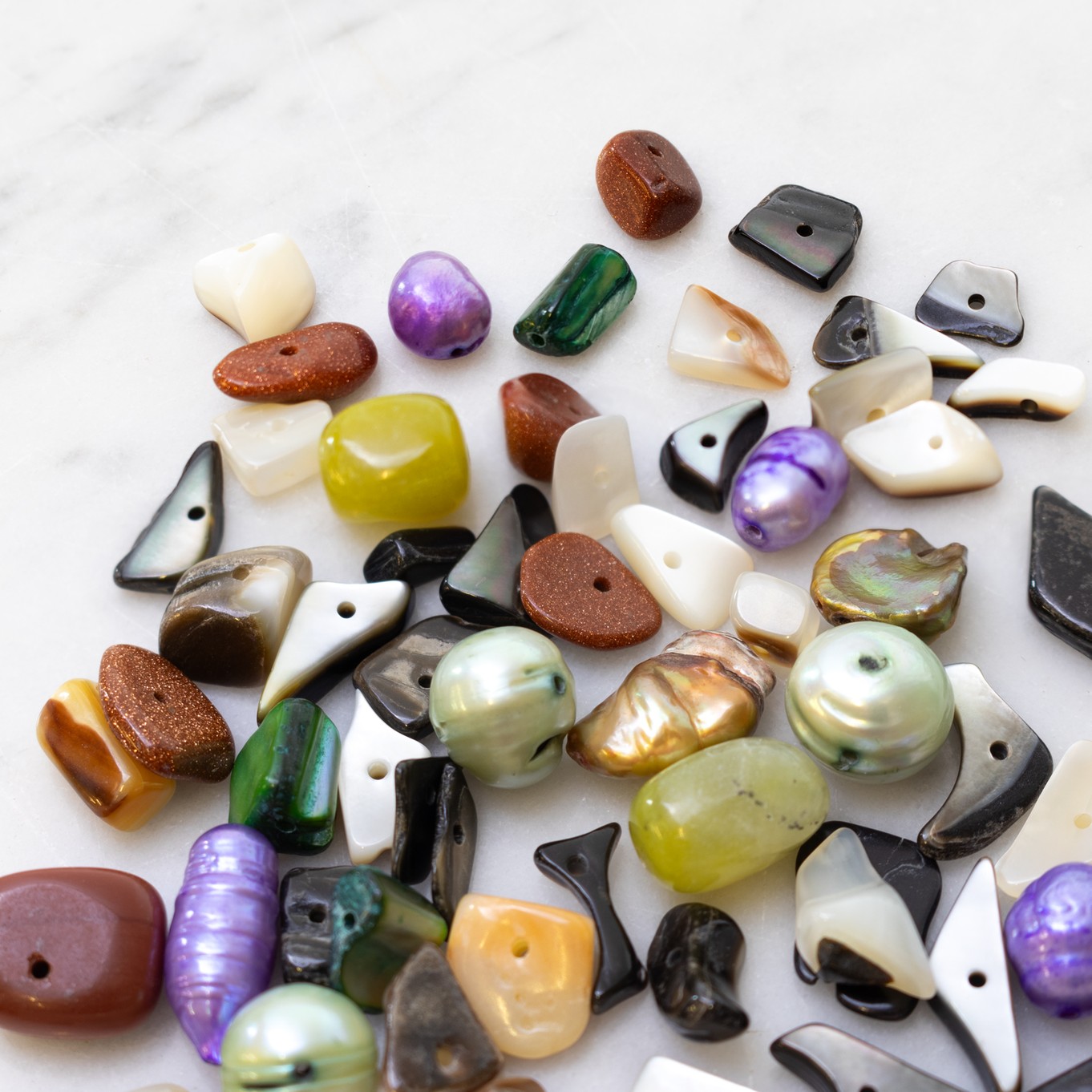 Mermaid Mixed Gemstone Bead Pack, Approx 30g