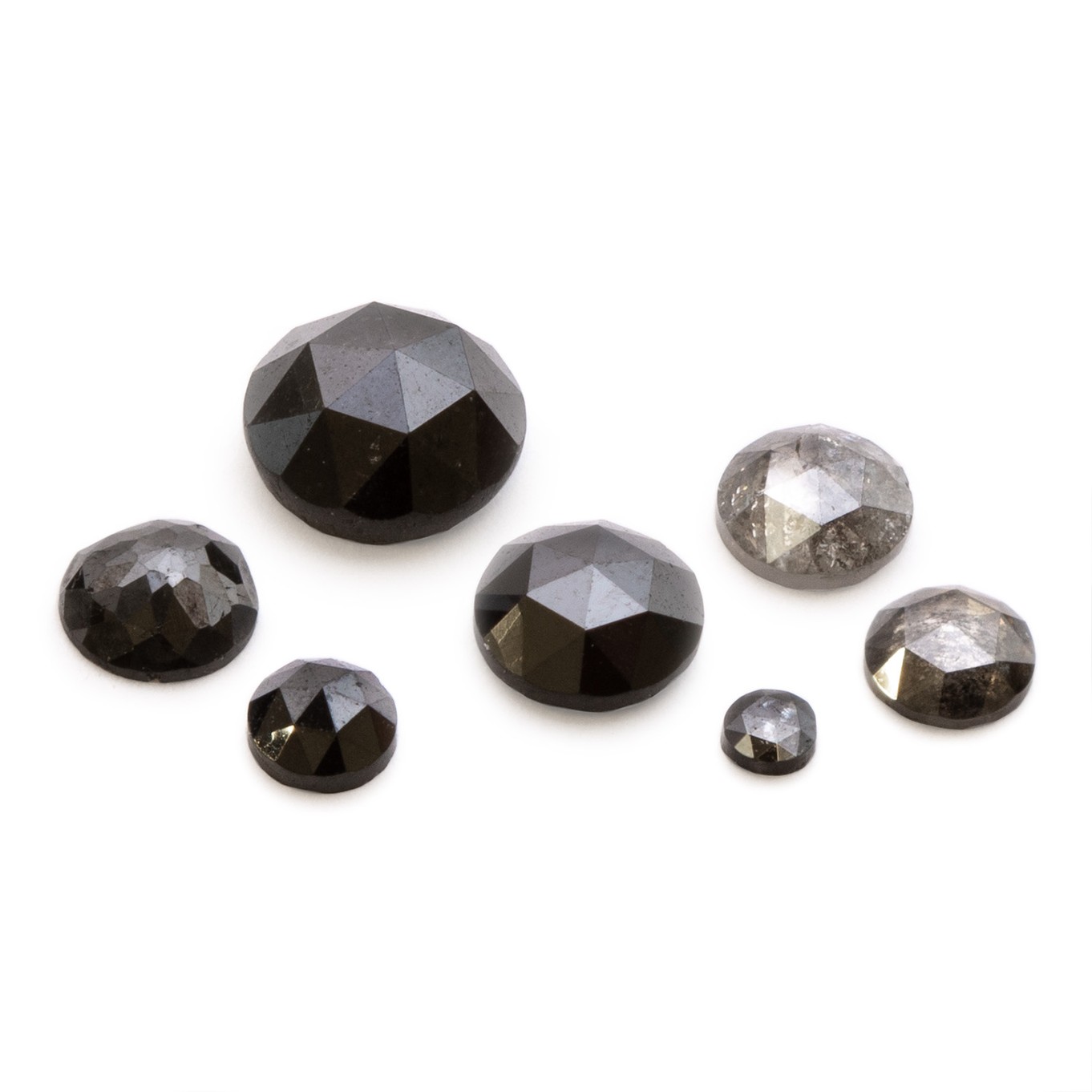 Black Rose Cut Diamond Cabochons