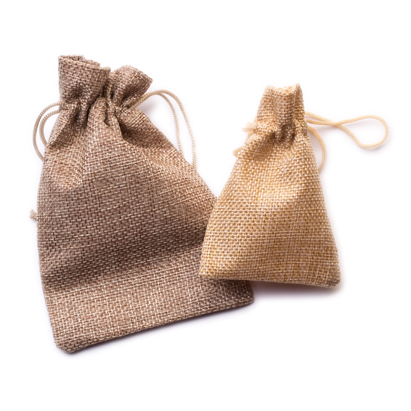 Jute Effect Drawstring Gift Bags - Various sizes