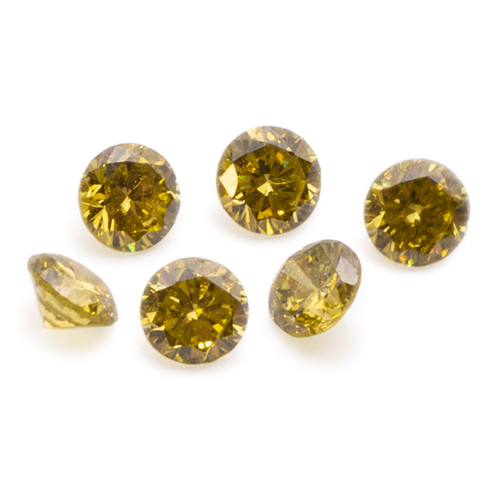 Yellow Diamond Faceted Stones