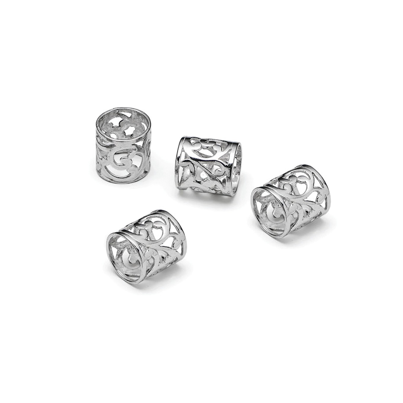 Sterling Silver Cut Out Tube Bead, 9.5x9mm