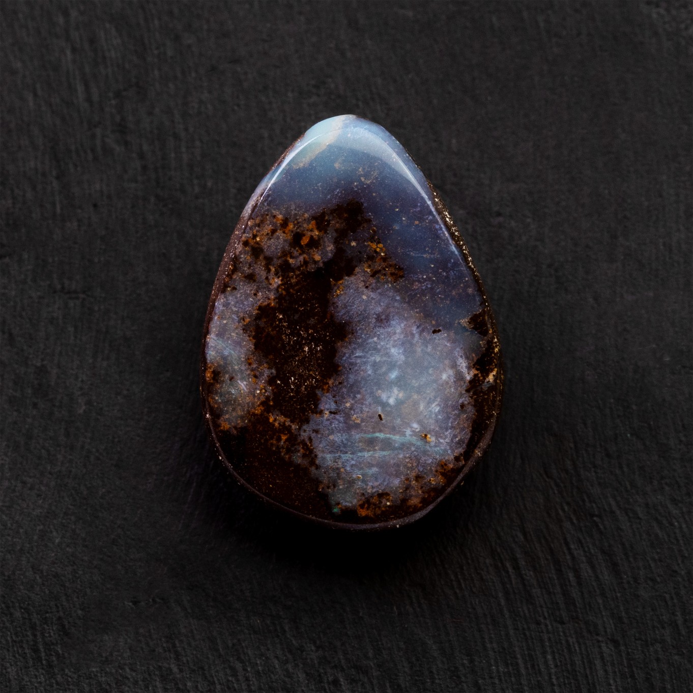 Freeform Australian Boulder Opal, Approx 18.5x13.5mm