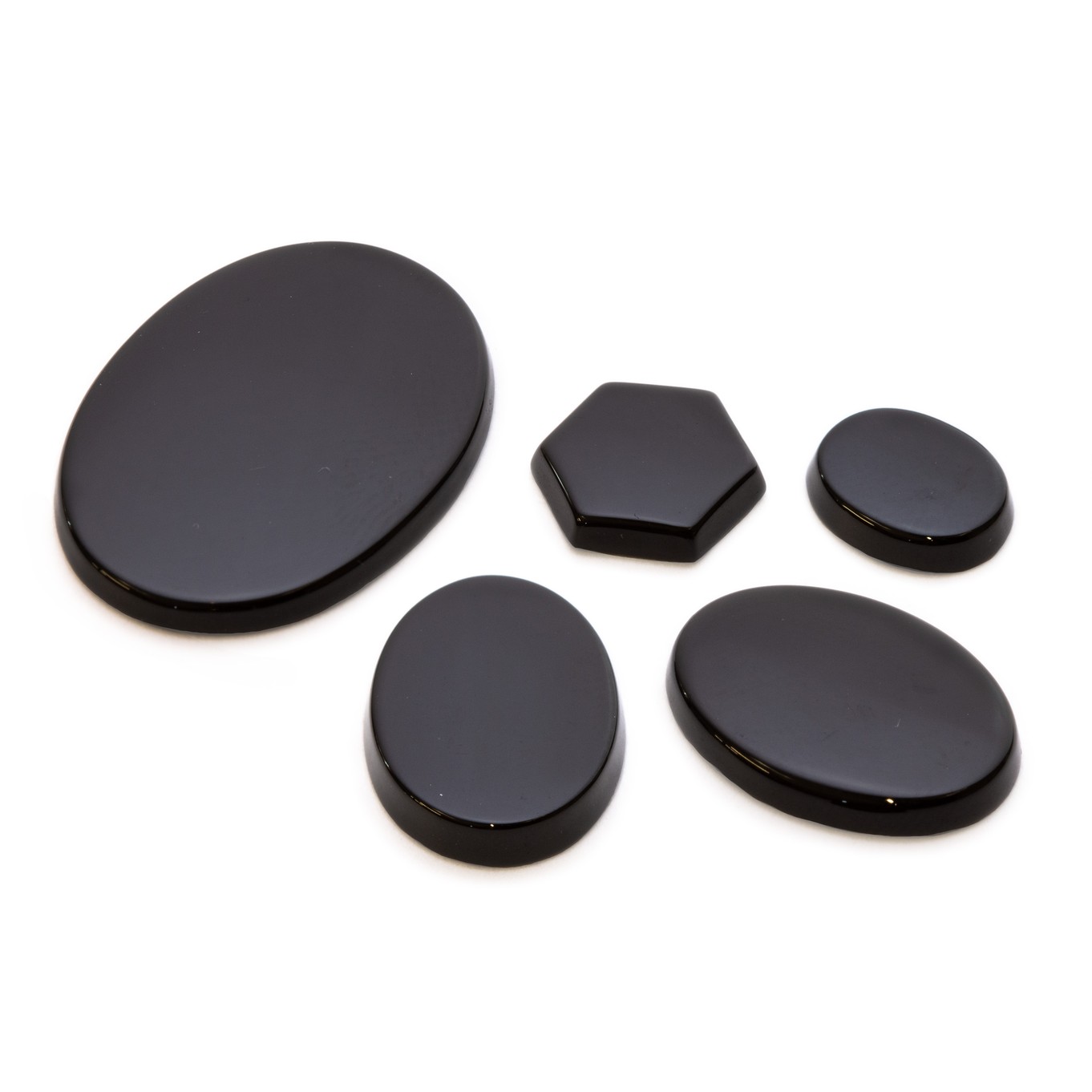 Black Onyx Flat Plate Cabochons