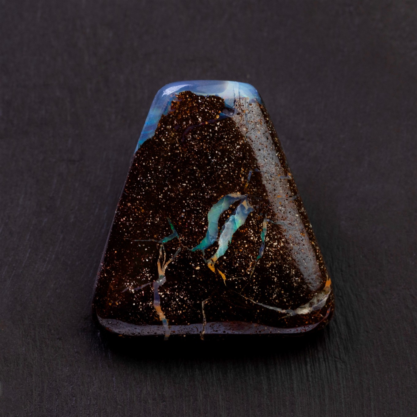 Freeform Australian Boulder Opal, Approx 21.5x20.5mm