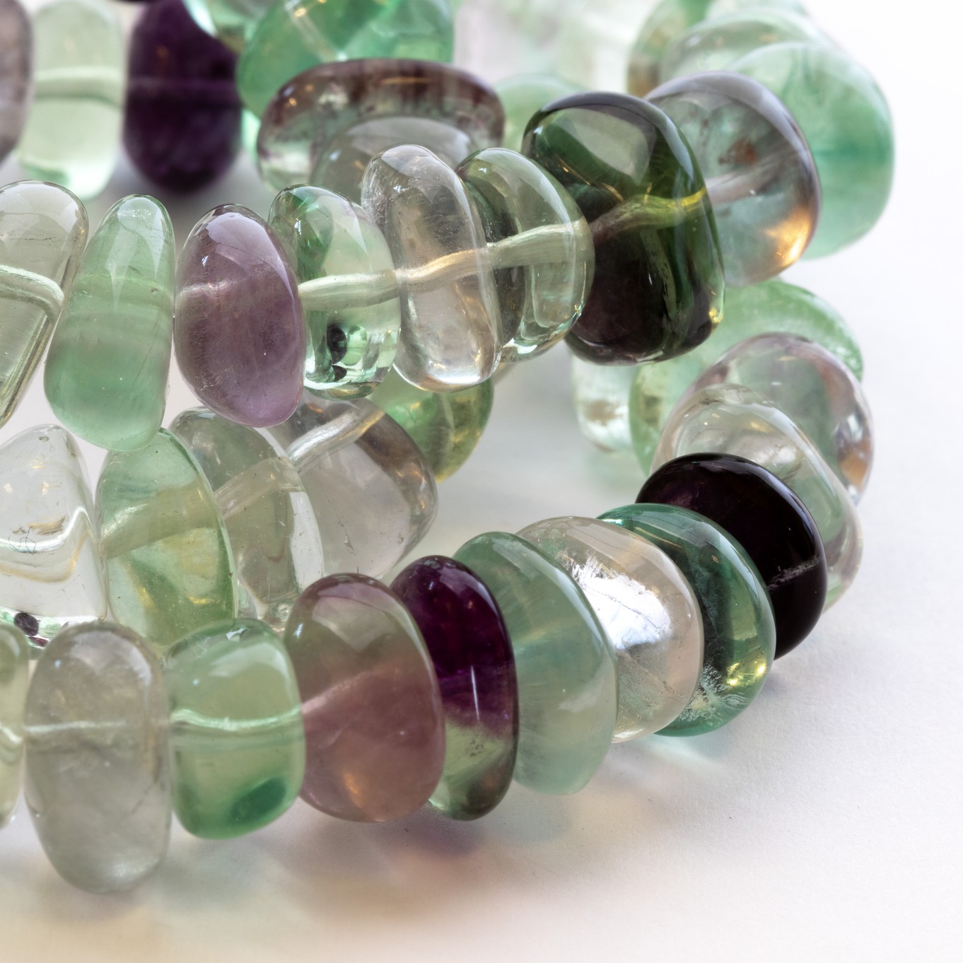 Rainbow Fluorite Nugget Beads - Approx From 9mm