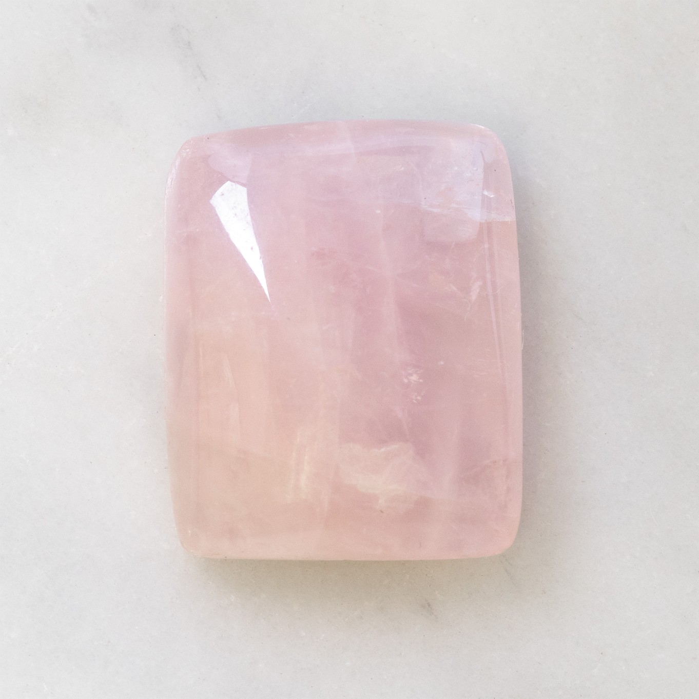 Rose Quartz Freeform Cabochon, Approx 19.5x15.5mm