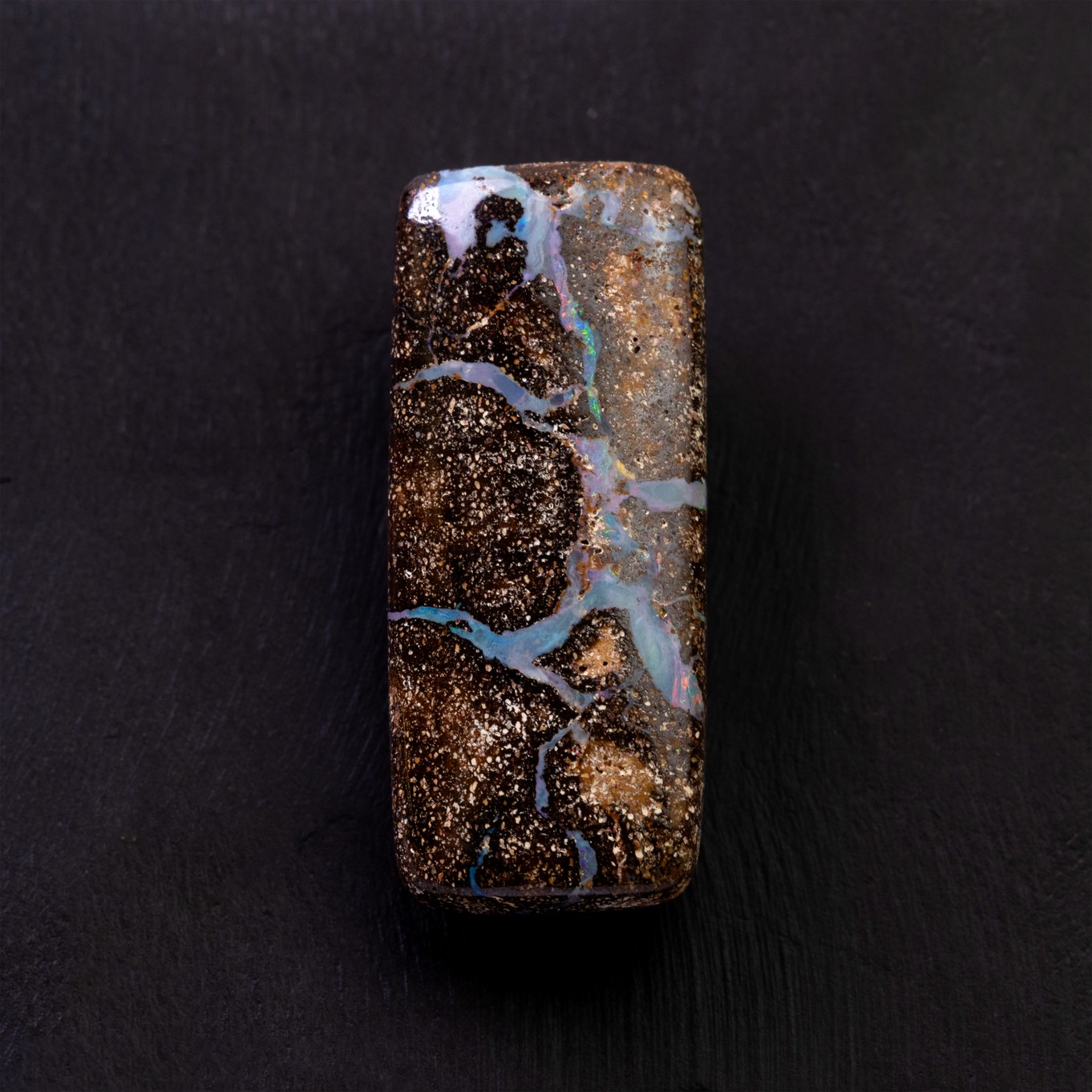 Freeform Australian Boulder Opal, Approx 31.5x13mm
