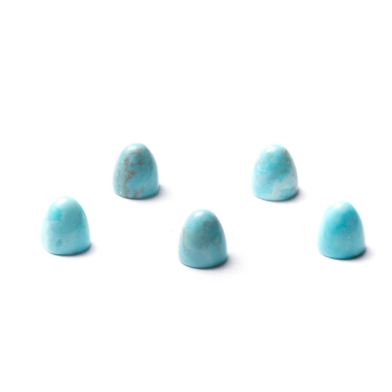 'Turquoise' Howlite Bullet Shaped Cabochons, Approx 5mm