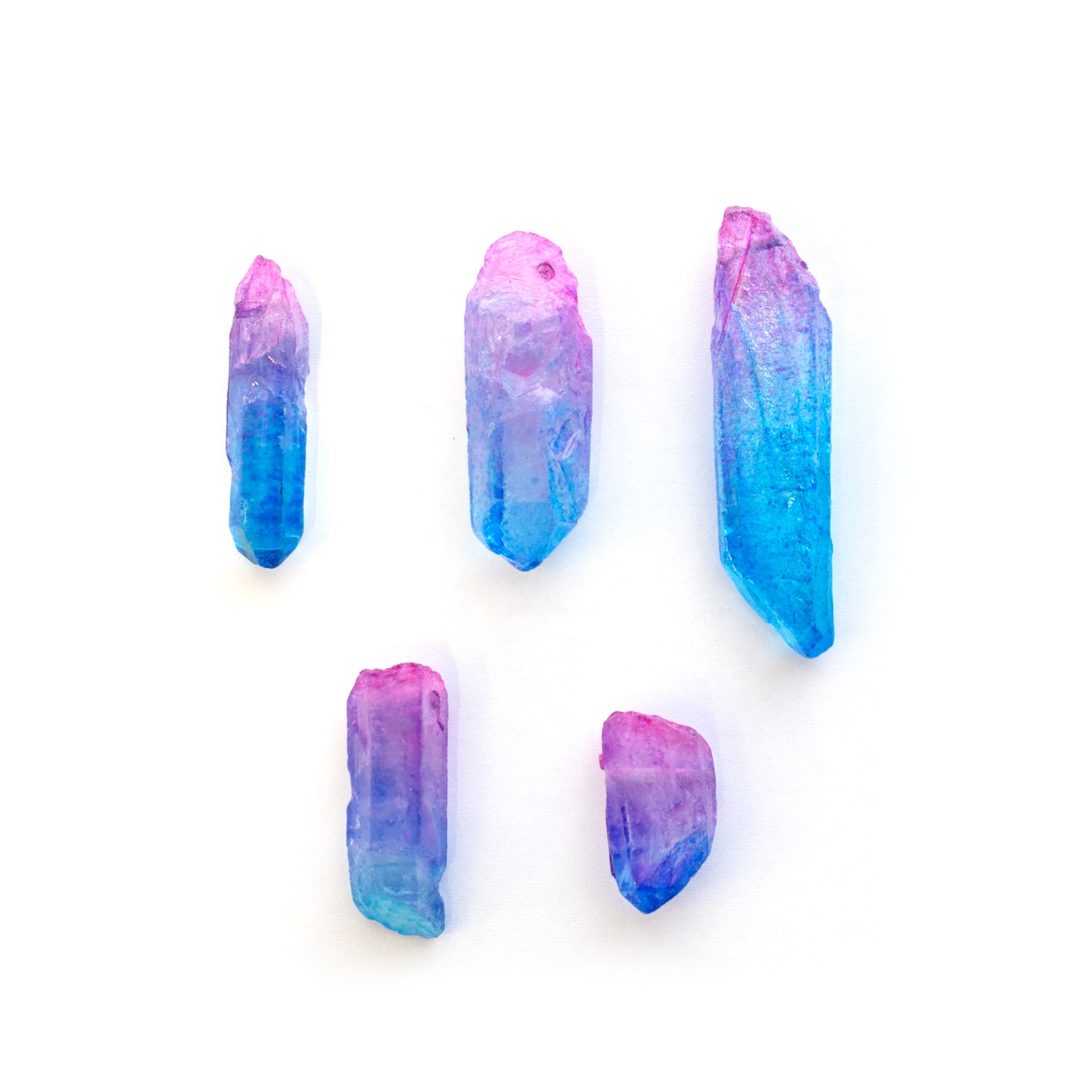 Mystic Mermaid Quartz Crystal Point Beads, Pack of 10