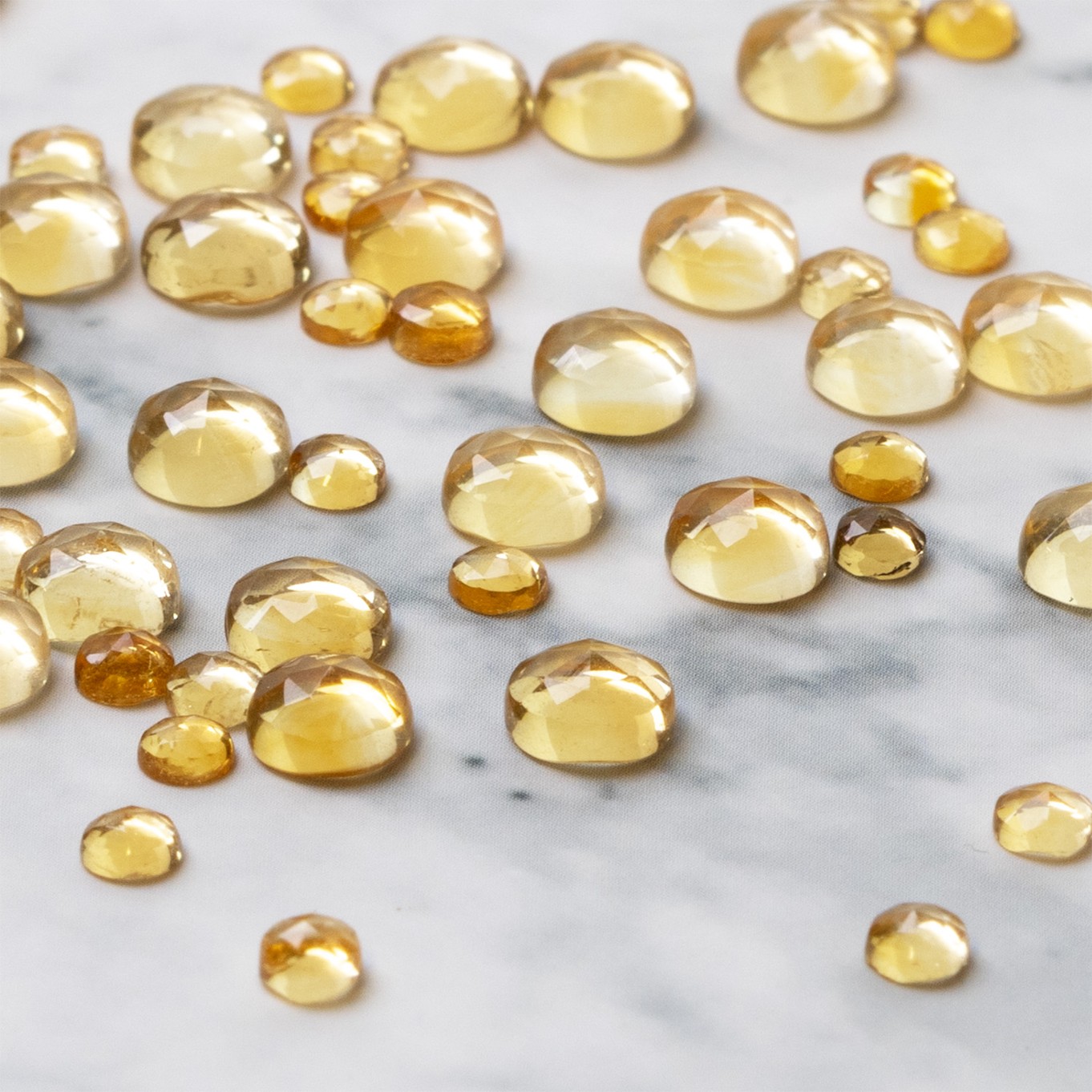 Citrine Rose Cut Cabochons