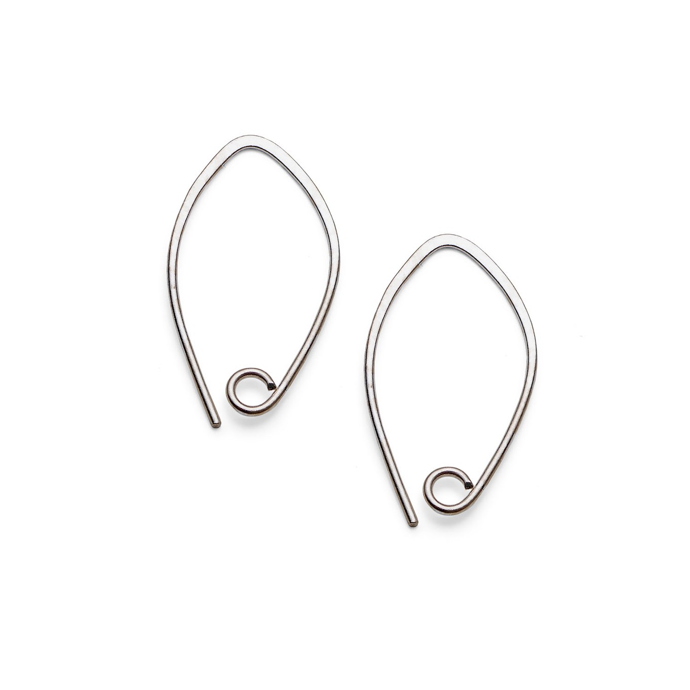 Fine Silver 20mm Marquise Earwires (pair)