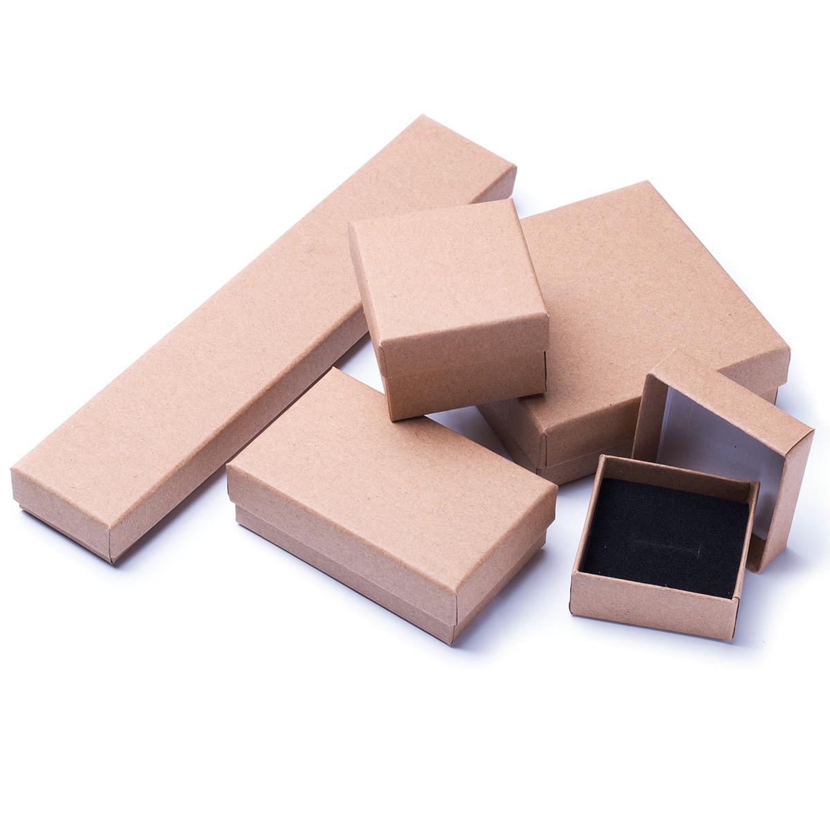 Natural Recyclable Brown Kraft Jewellery Boxes - Various sizes