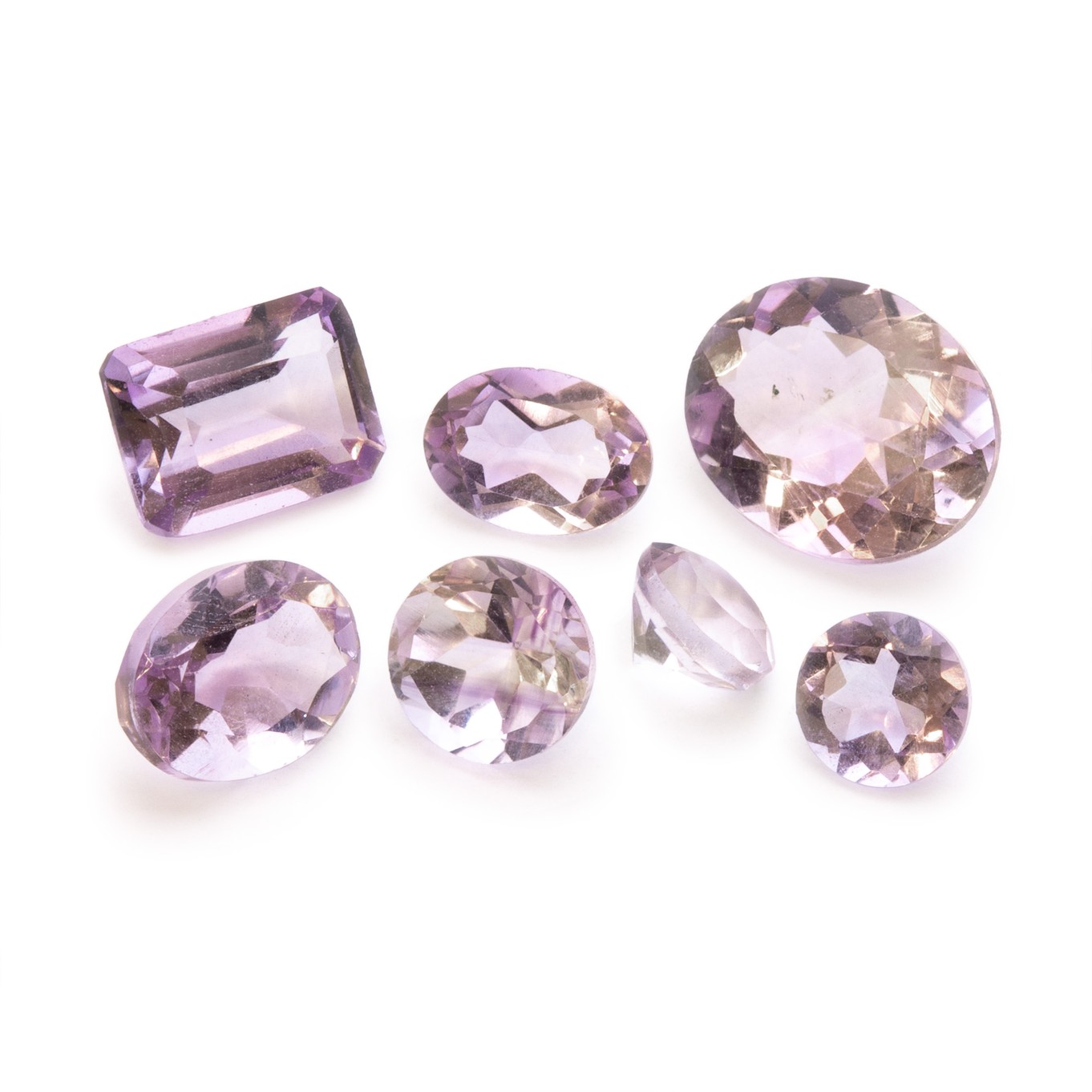 Pink Amethyst Faceted Stones