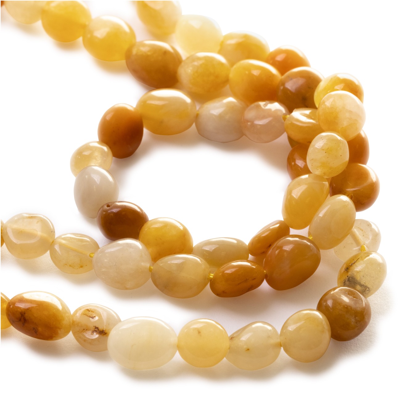 Gold Rutilated Quartz Nugget Beads - Approx from 6mm