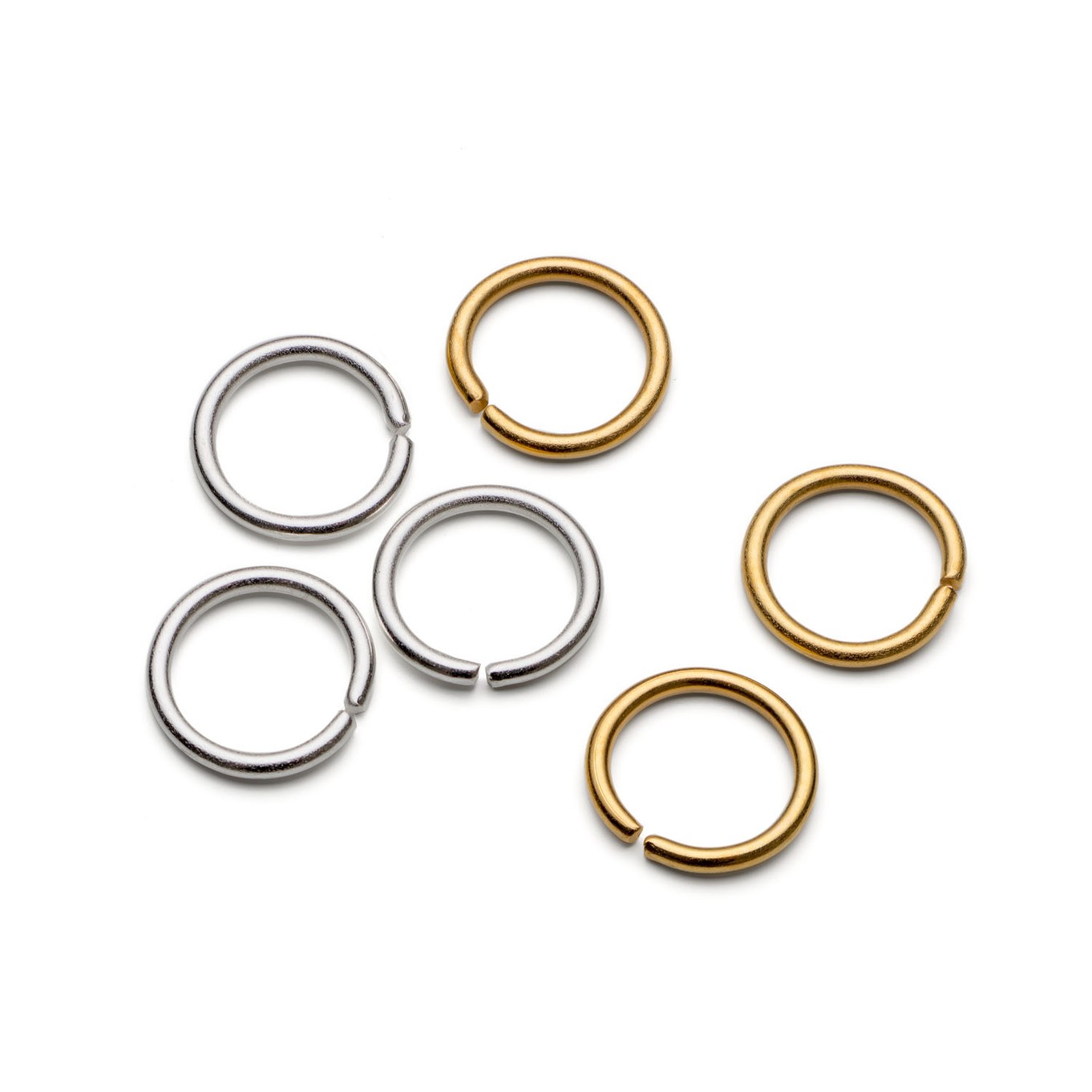 Plated 10mm Round Jump Rings (Pack of 10)