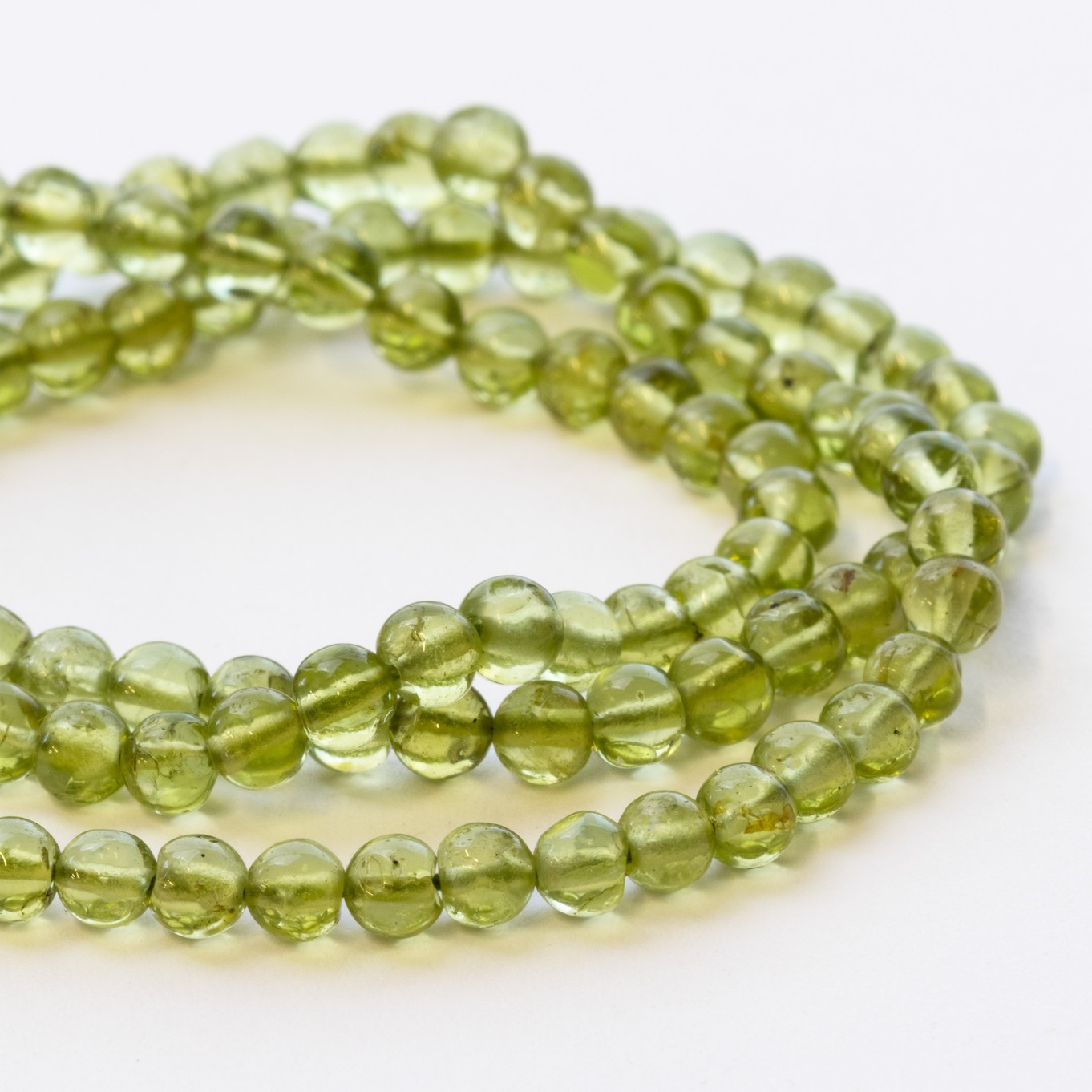 Peridot Round Beads - Approx From 3mm